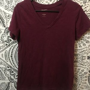 Maroon Arizona v neck tee